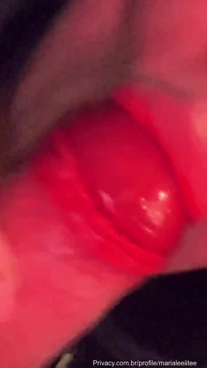 Scold sucking FeGalvao dildo